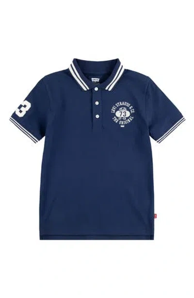 Levi's® Kids' Tipped Cotton Polo In Dress Blues