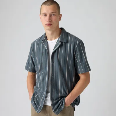 Levi's Knit Camp Shirt In Blue