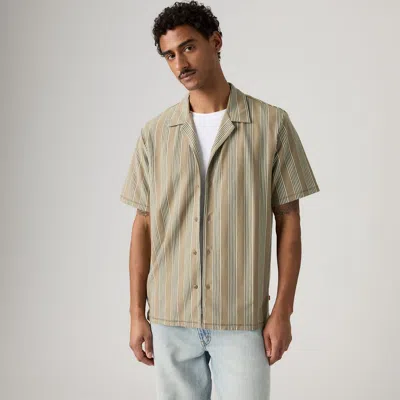 Levi's Knit Camp Shirt In Brown