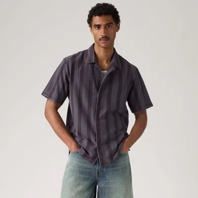 Levi's Knit Camp Shirt In Purple