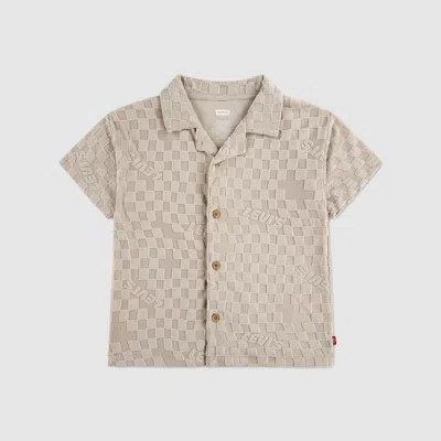 Levi's Knit Camp Shirt In Gray