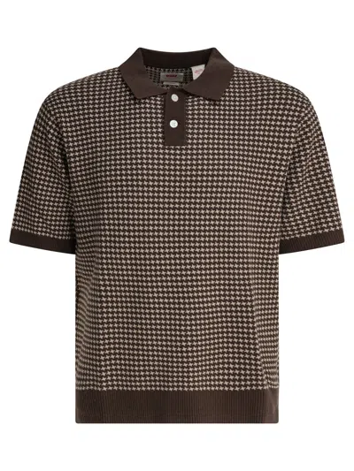 Levi's Knitted Polo Shirt Polo Shirts Brown