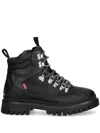 Levi's Lace-up Combat Boots In Black