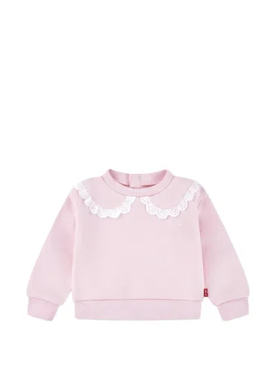 Levi's Lace-trim Sweatshirt In Pink