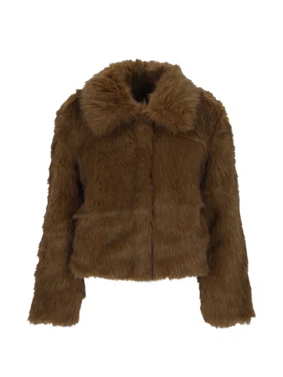 Levi's Laney Faux-fur Jacket In Brown