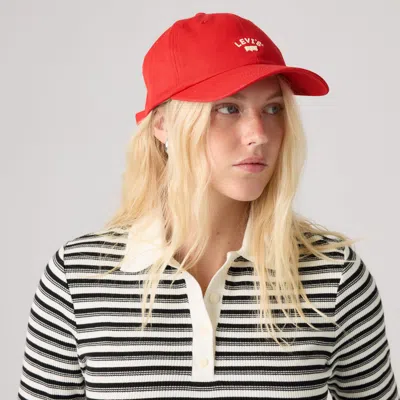 Levi's Lazy Girl Logo Cap In Red