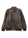 Levi's Leather Coat In Brown