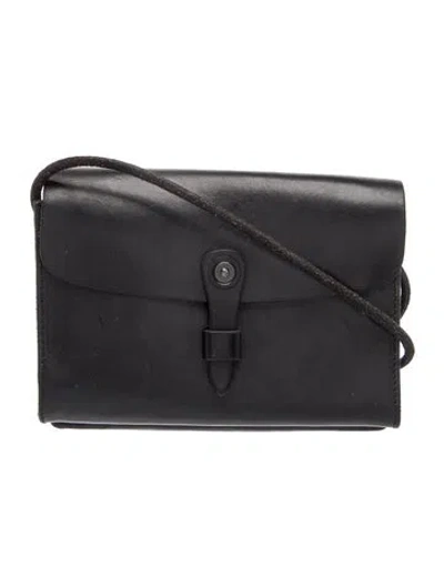 Pre-owned Levi's Leather Crossbody Bag In Black