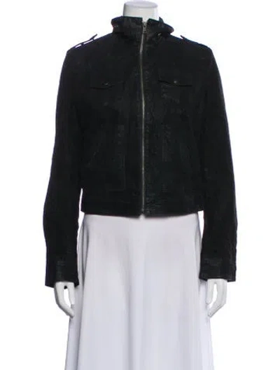 Pre-owned Levi's Leather Evening Jacket In Black
