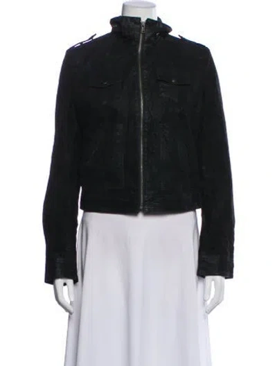 Pre-owned Levi's Leather Evening Jacket In Black
