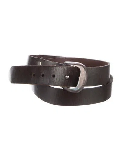 Pre-owned Levi's Leather Waist Belt In Brown
