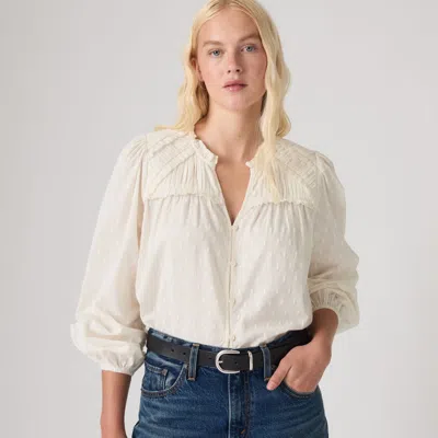 Levi's Lee Long-sleeve Blouse In Egret