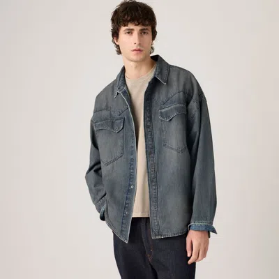Levi's Lenox Loose Western Overshirt In Late Night Drives
