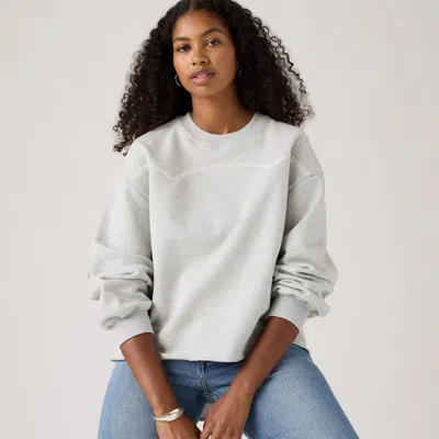 Levi's Leo Western Yolk Sweatshirt In Gray