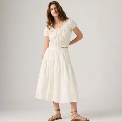 Levi's Leonie Midi Skirt In White