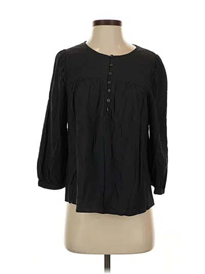 Pre-owned Levi's 3/4 Sleeve Blouse In Black