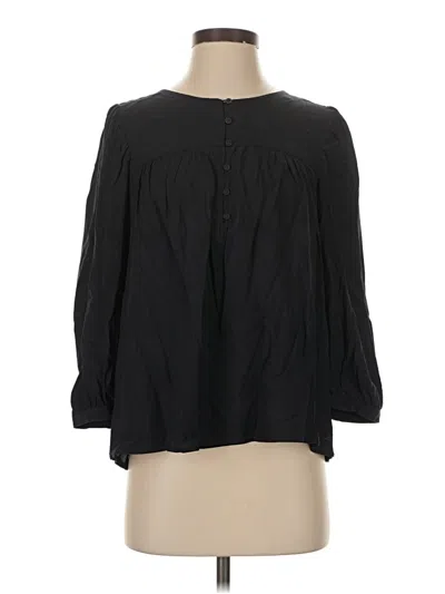 Pre-owned Levi's 3/4 Sleeve Blouse In Black