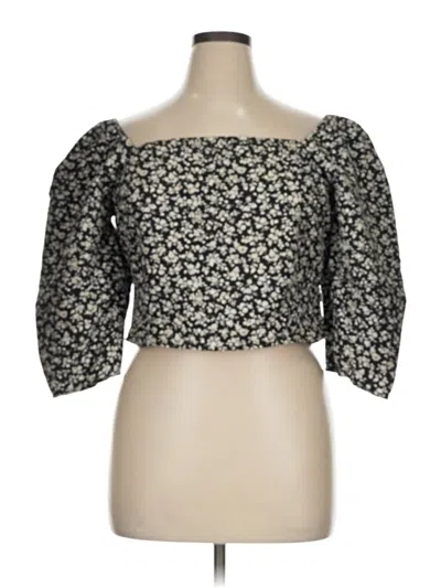 Pre-owned Levi's 3/4 Sleeve Blouse In Black