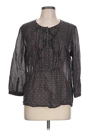 Pre-owned Levi's 3/4 Sleeve Blouse In Black
