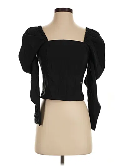 Pre-owned Levi's 3/4 Sleeve Blouse In Black