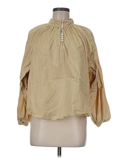 Pre-owned Levi's 3/4 Sleeve Blouse In Brown