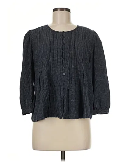 Pre-owned Levi's 3/4 Sleeve Blouse In Gray