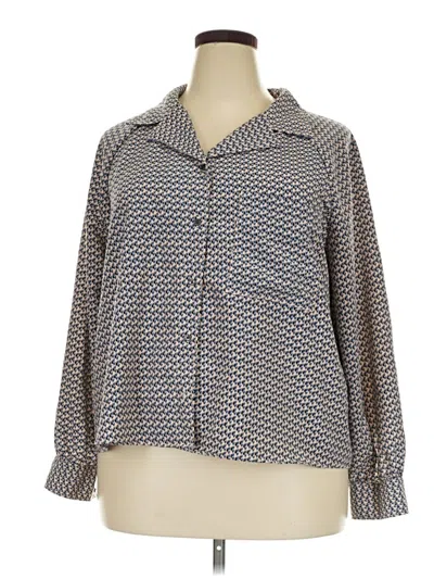 Pre-owned Levi's 3/4 Sleeve Blouse In Gray