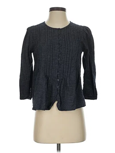 Pre-owned Levi's 3/4 Sleeve Blouse In Gray