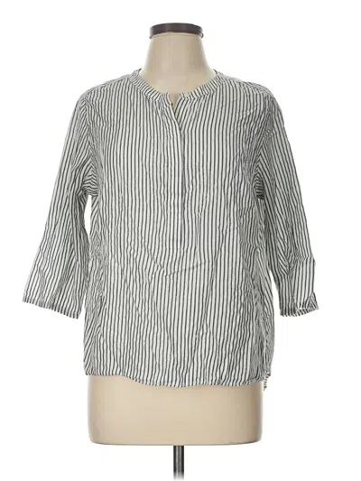 Pre-owned Levi's 3/4 Sleeve Blouse In Gray