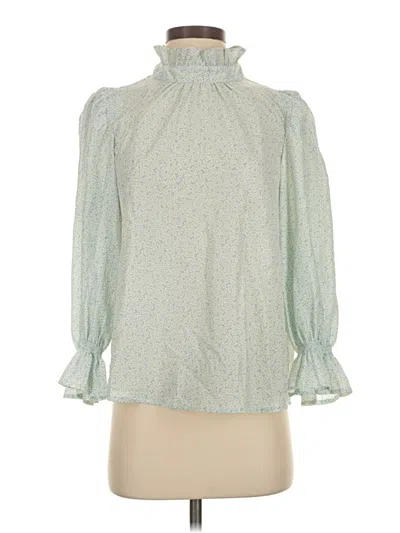 Pre-owned Levi's 3/4 Sleeve Blouse In Green