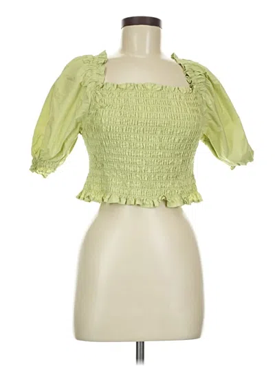 Pre-owned Levi's 3/4 Sleeve Blouse In Green