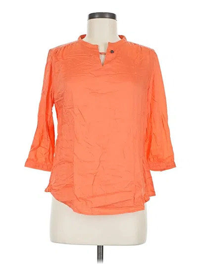 Pre-owned Levi's 3/4 Sleeve Blouse In Orange