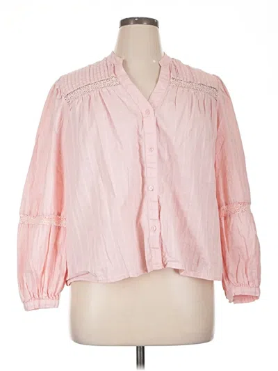 Pre-owned Levi's 3/4 Sleeve Blouse In Pink