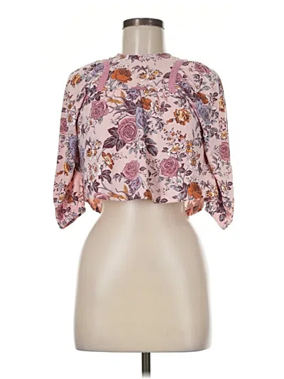 Pre-owned Levi's 3/4 Sleeve Blouse In Purple