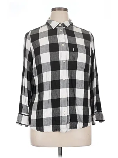 Pre-owned Levi's 3/4 Sleeve Button Down Shirt In Black
