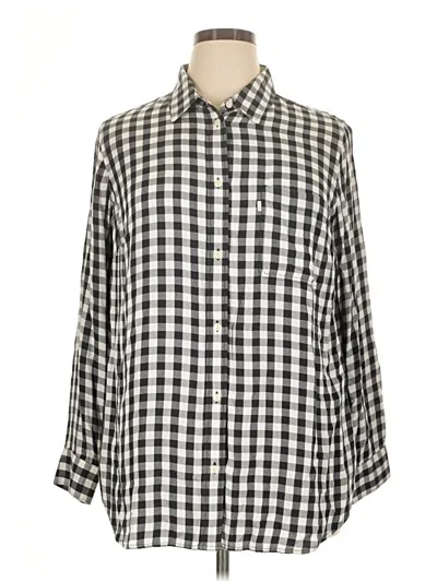 Pre-owned Levi's 3/4 Sleeve Button Down Shirt In Gray
