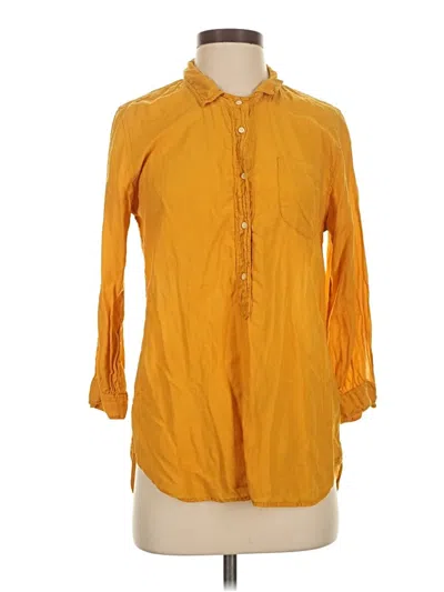 Pre-owned Levi's 3/4 Sleeve Button Down Shirt In Orange