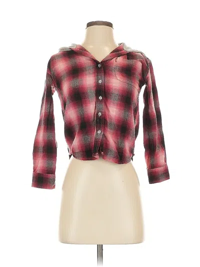 Pre-owned Levi's 3/4 Sleeve Button Down Shirt In Red