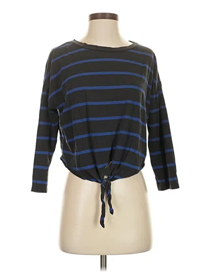 Pre-owned Levi's 3/4 Sleeve Top Blue Boatneck Tops