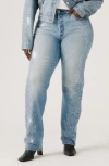Levi's 501® Curve Embellished High Waist Straight Leg Jeans In Blue