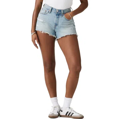 Levi's 501® Curve Ripped Cutoff Denim Shorts In Blue
