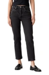 Levi's 501® High Waist Crop Straight Leg Jeans In Black