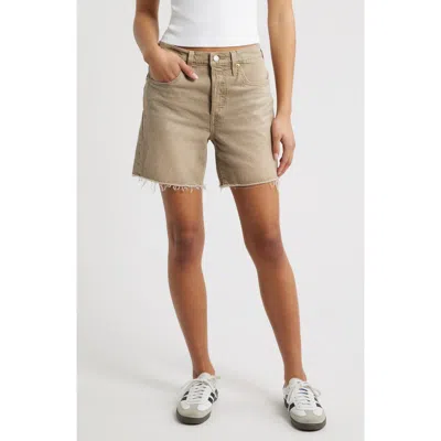 Levi's 501® High Waist Mid Thigh Denim Cutoff Shorts In Green