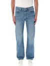 Levi's Blue Cotton Denim 501 Jeans In Blue