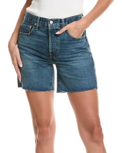 Levi's 501® Mid Thigh Resignation Short In Blue