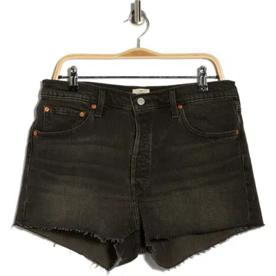 Levi's 501® Original High Waist Denim Cutoff Shorts In Black