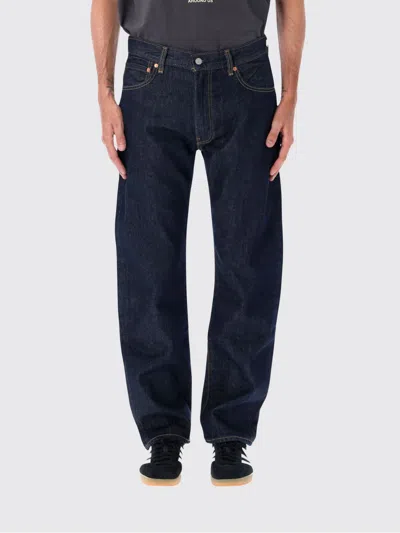 Levi's 555 Straight Mid-rise Blue Cotton Denim Jeans