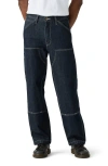Levi's 568 Loose Straight Fit Double Knee Jeans In Morning Classical In Blue
