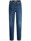 Levi's 724 High Rise Straight Blue Wave Dark Clothing In Blue
