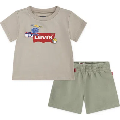 Levi's Babies'  '73 Graphic T-shirt & Shorts Set In Multi